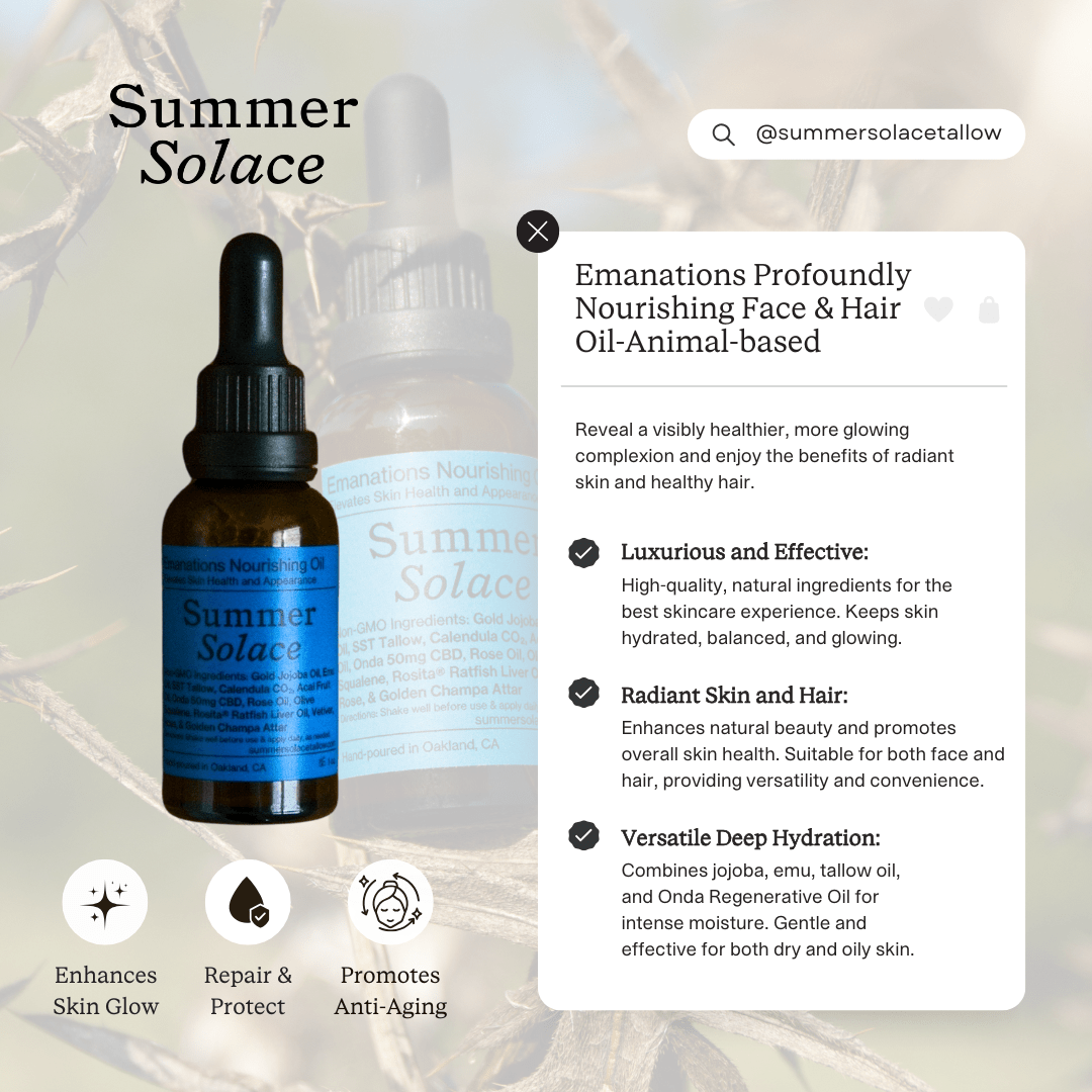 Emanations Profound Face Oil – Deeply Nourishing | Champa, Tuberose & White Ginger Lily