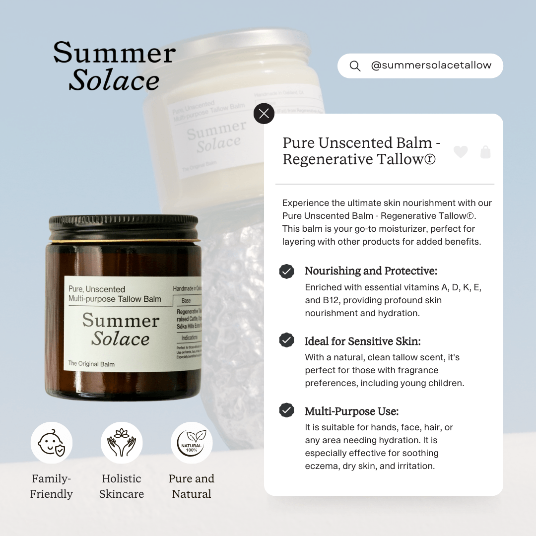 Pure Unscented – Tallow Balm | Sensitive Skin