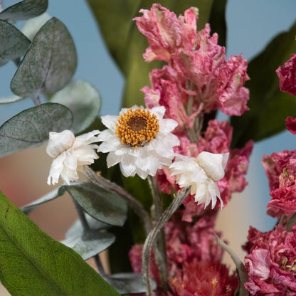 Mini Bouquet– Eucalyptus & Pink Larkspur