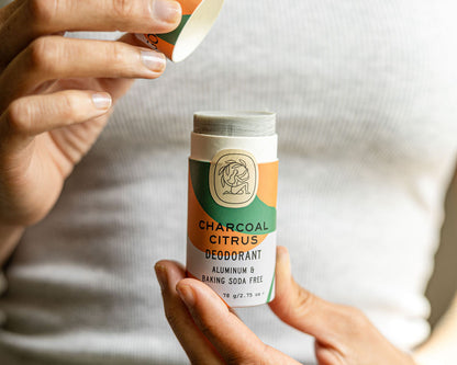 Charcoal Citrus Deodorant Plastic-Free Tube