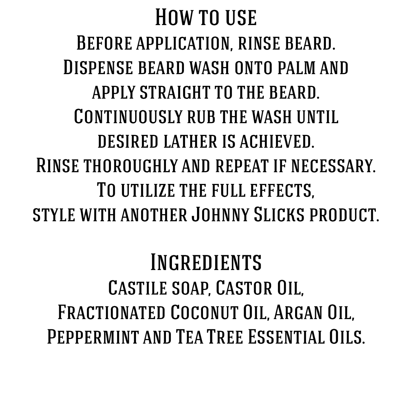 Organic Hand Whipped Beard Wash – Johnny Slicks