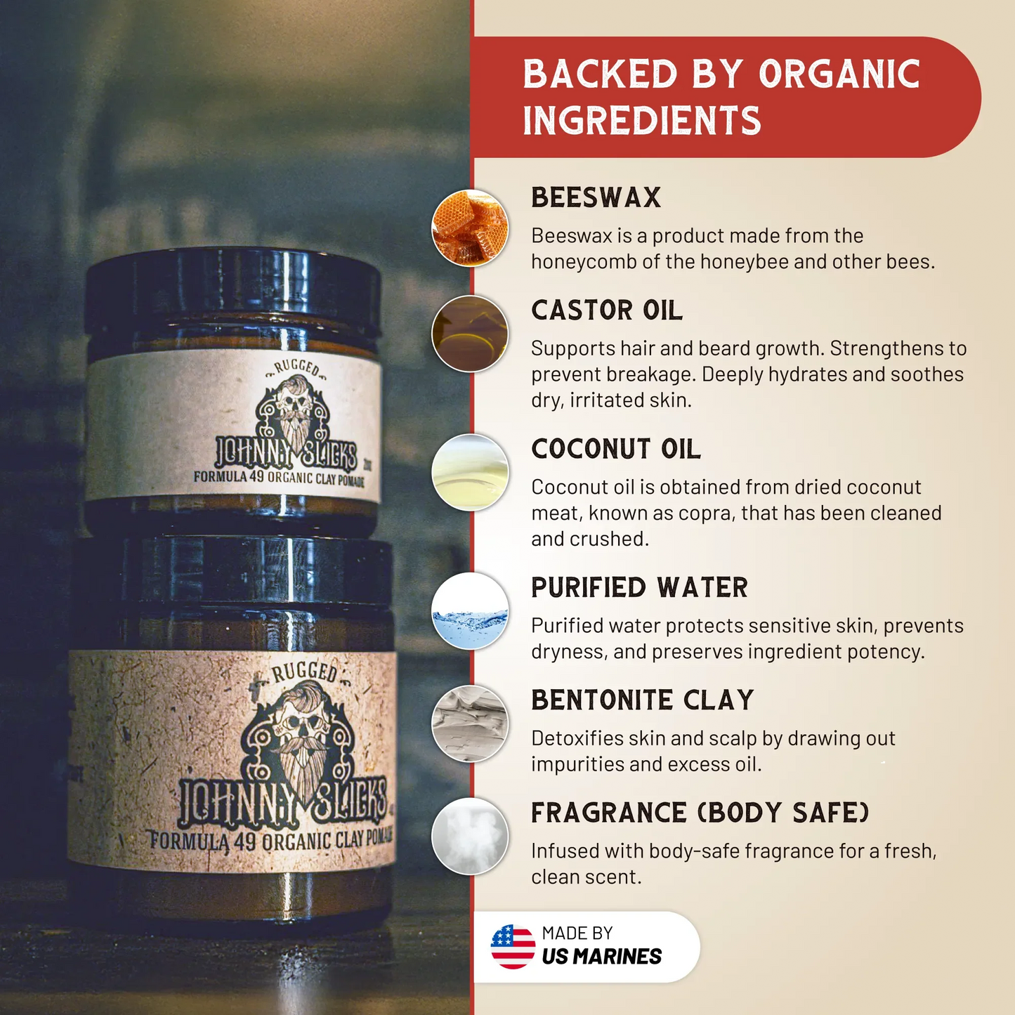 Formula 49: Organic Clay Pomade – Johnny Slicks