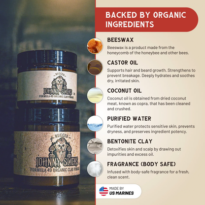 Formula 49: Organic Clay Pomade – Johnny Slicks