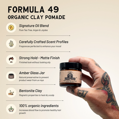 Formula 49: Organic Clay Pomade – Johnny Slicks