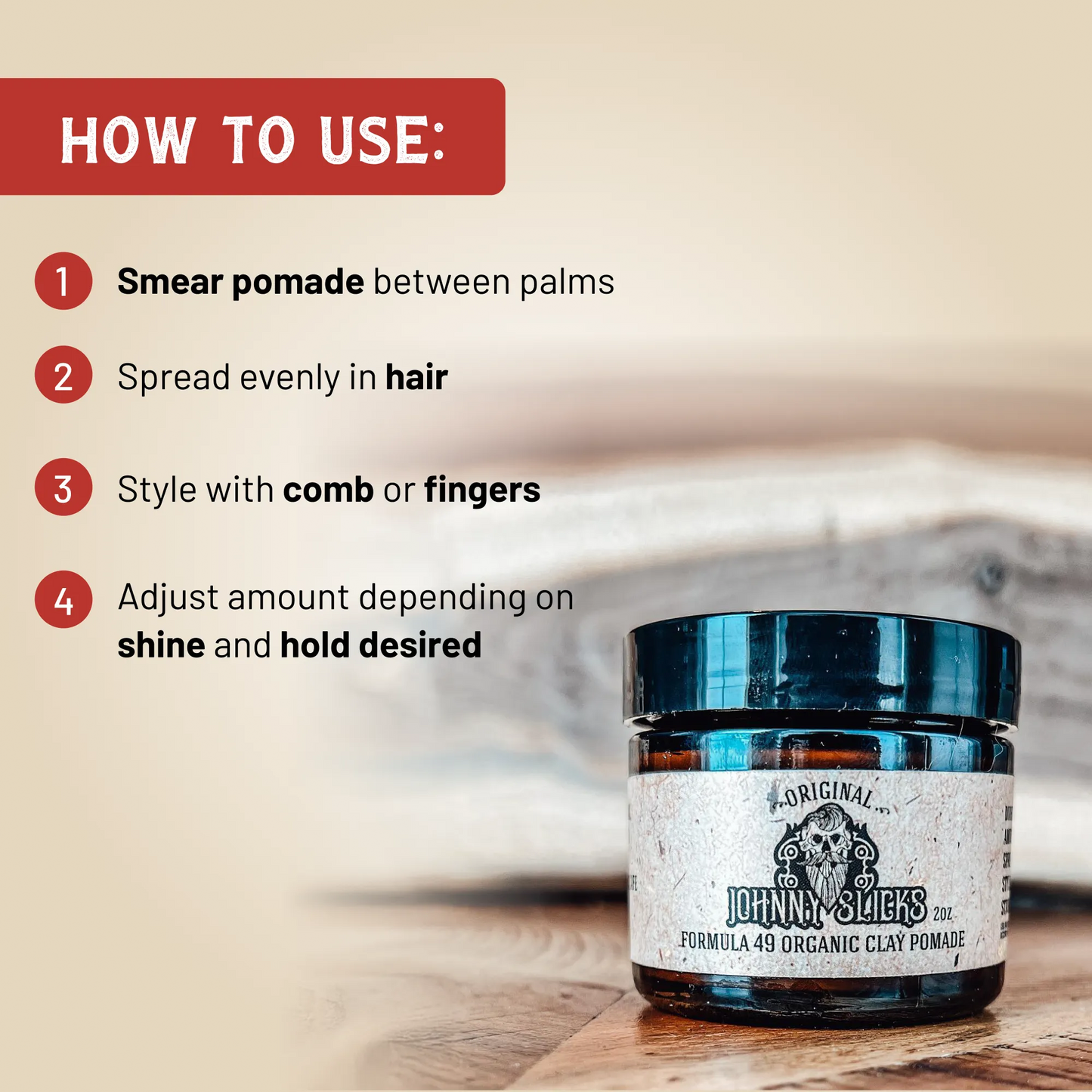 Formula 49: Organic Clay Pomade – Johnny Slicks